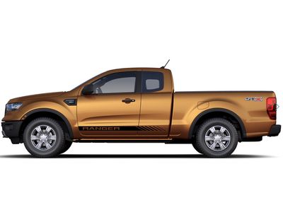 Ford Graphics, Stripes, and Trim Kits - Speed Stripe Kit, Matte Black, For Super Cab VKB3Z-6320000-B