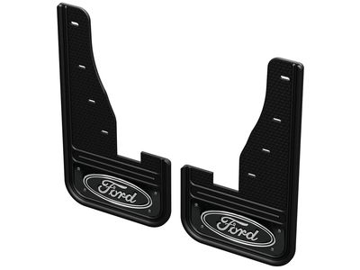 Ford Splash Guards - Gatorback, Rear Pair, With Black Ford Oval Logo VLB5Z-16A550-B