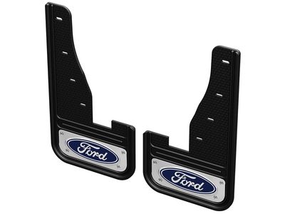 Ford Splash Guards - Gatorback, Rear Pair, With Blue Ford Oval Logo VLB5Z-16A550-D