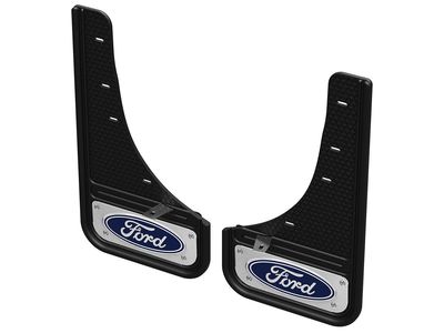 Ford Splash Guards - Gatorback, Rear Pair, with Blue Ford Oval Logo VLJ6Z-16A550-B