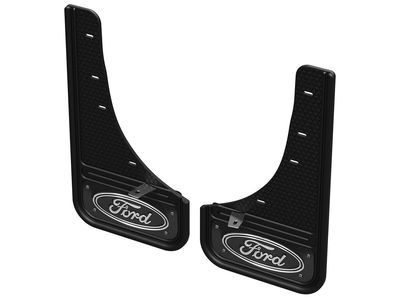 Ford Splash Guards - Gatorback, Rear Pair, with Black Ford Oval Logo VLJ6Z-16A550-D