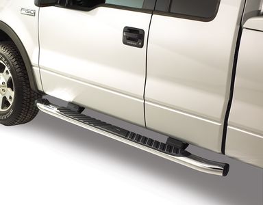 Ford Step Bars - 5 Inch Chromed Aluminum, Crew Cab 6L3Z-16450-CD