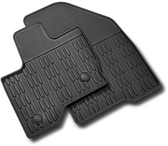 Ford Floor Mats - All - Weather Thermoplastic Rubber, Dual Retention, Black, 4 - Piece Set DE9Z-7413086-BA