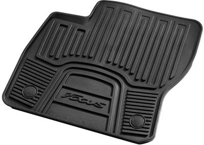 Ford Floor Mats - All Weather Thermoplastic Rubber, Black, Dual Button AS4Z-5413300-AA