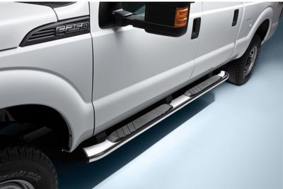 Ford Step Bars - 5 Inch Chromed Aluminum, SuperCab BC3Z-16450-DA