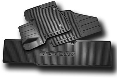 Ford Floor Mats - All - Weather Thermoplastic Rubber, Black Super Cab DC3Z-2813300-A