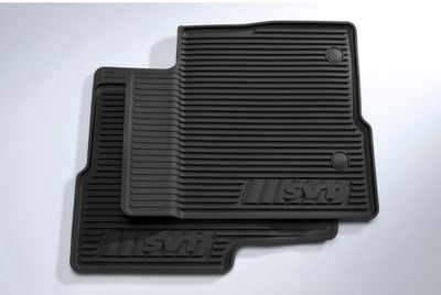 Ford Floor Mats - All - Weather Thermoplastic Rubber, Black, 3 - Pc. SuperCrew RAPTOR w/o Subwoofer, Dual Retention BL3Z-1613300-BA