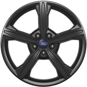 Ford Wheel - 18 Inch, 5 - Spoke Painted Black Machined Aluminum GS7Z-1K007-B