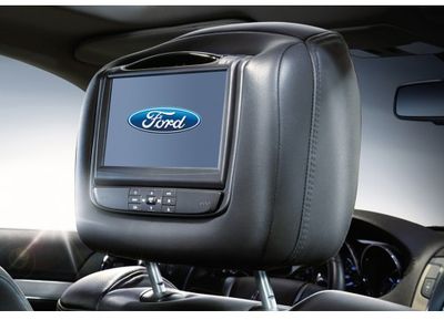 Ford DVD by INVISION - Dual Headrest, Leather Charcoal Black VBA5Z-10E947-AB
