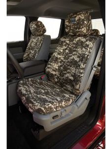 Ford Seat Savers Custom Camouflage Pattern Seat Covers by Covercraft - Rear CC 60 - 40 without armrest, Forest Camo VDL3Z-1663812-J