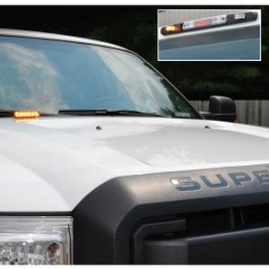 Ford LED Warning Strobes by SoundOff Signal - 4 Corner Strobe, Charcoal Black, Without Up - Fitter Switch VEC3Z-13C788-DA