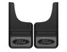 Ford VHL3Z-16A550-D Splash Guards - Gatorback by Truck Hardware, Front Pair, Gunmetal Ford Oval w/Black Decal