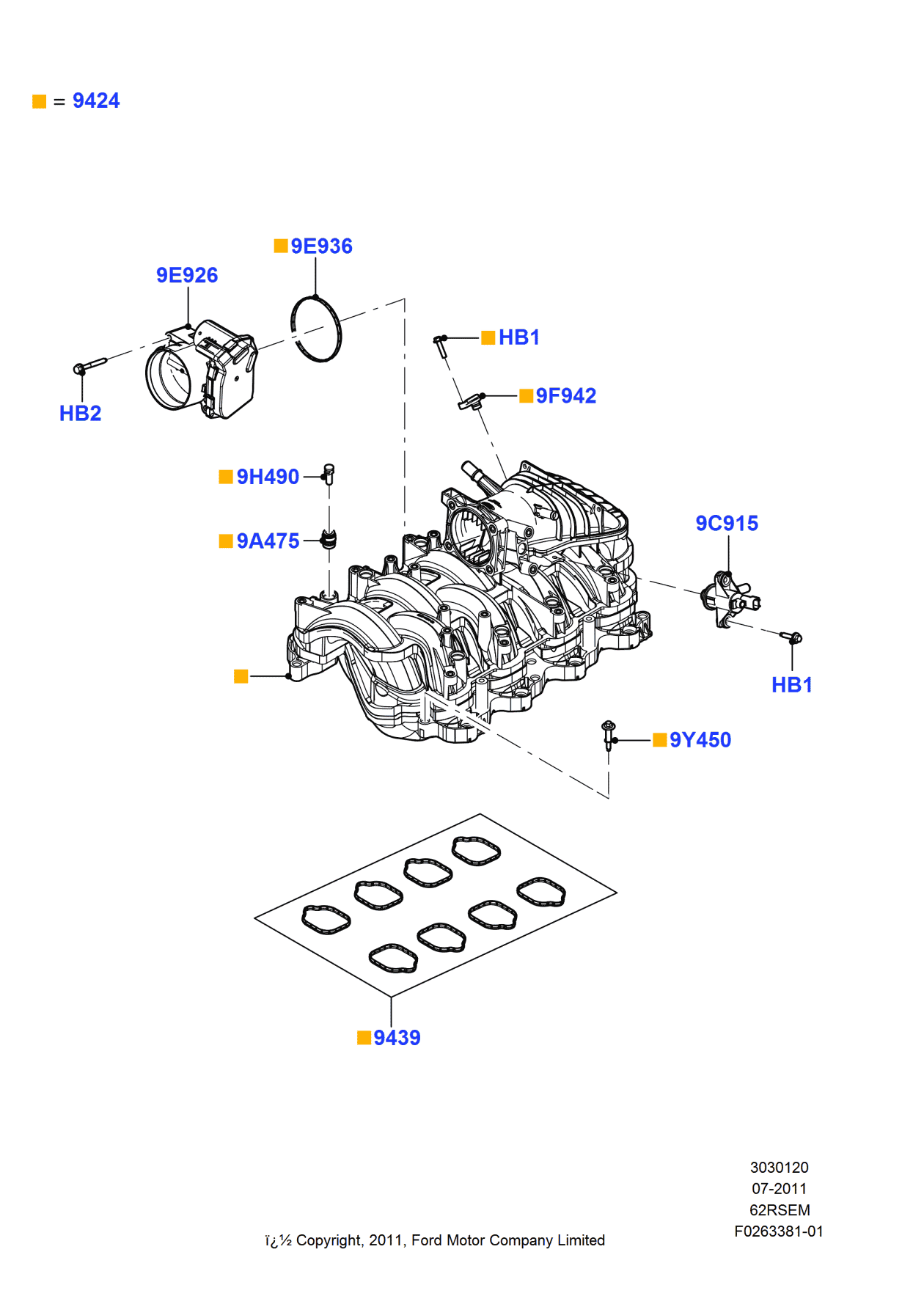 Ford AL3Z-9A475-A Adaptor