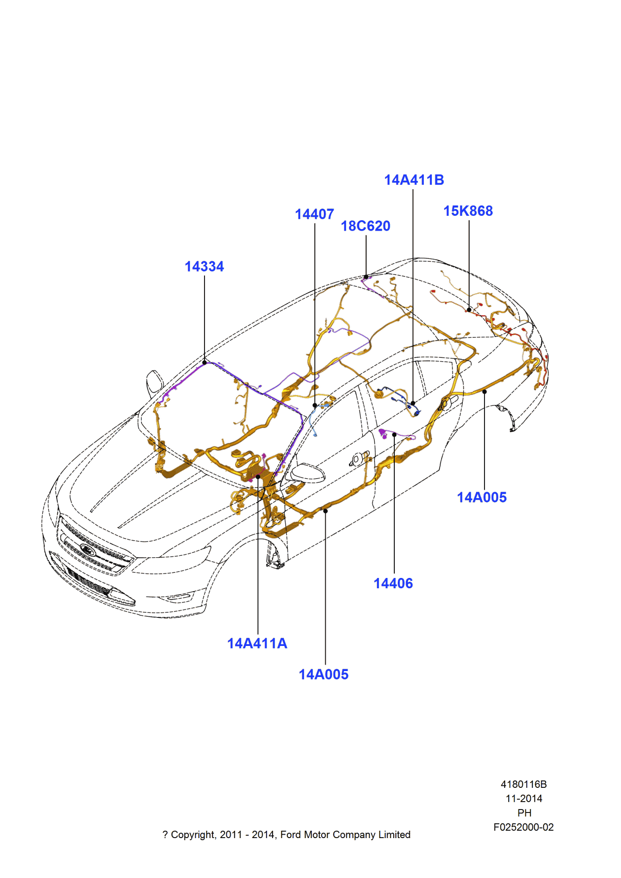 Ford FG1Z-14A005-C Wiring Assembly