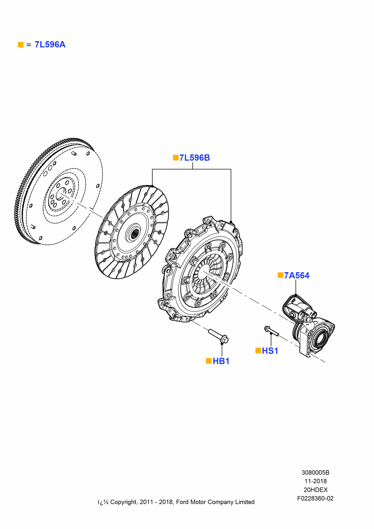 Ford CV6Z-7L596-A Kit - Clutch Repair