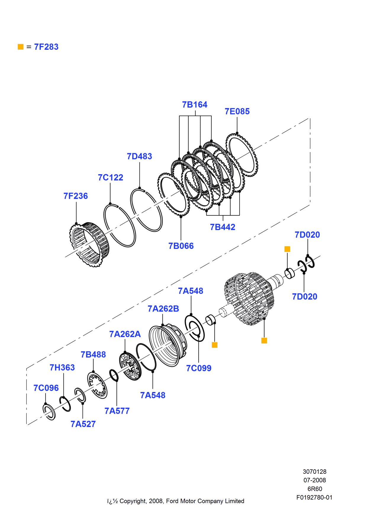 Ford 7L2Z-7F236-A Hub - Clutch