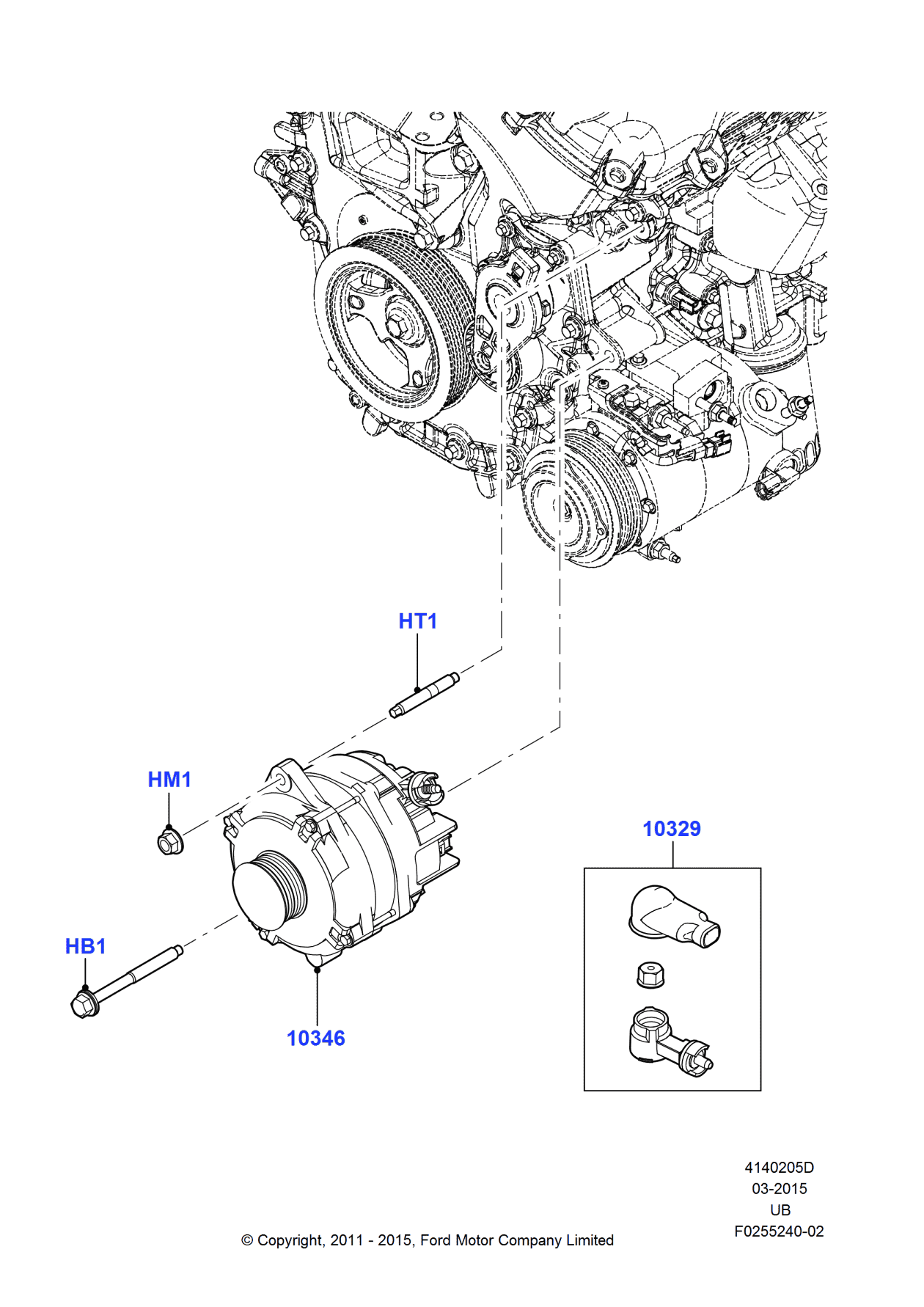 Ford FU2Z-10V346-MRM Alternator Assembly
