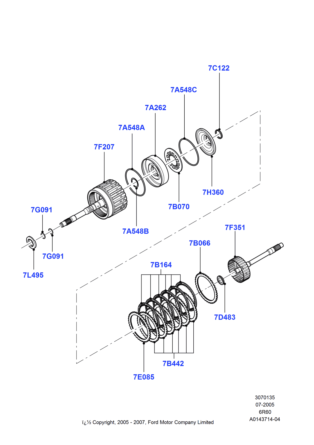 Ford 6L2Z-7E085-AA Spring