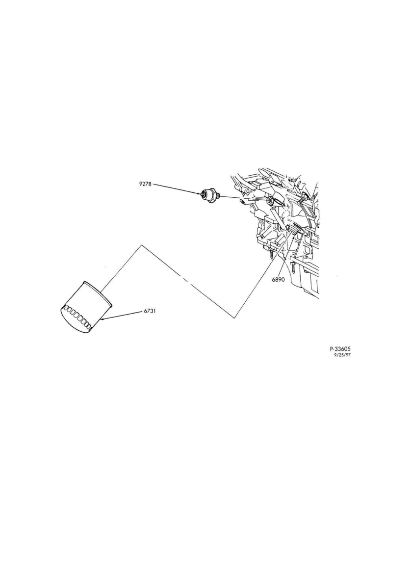 1998 Ford Contour 6 Cyl 2.5L 5-Speed Manual Transmission Oil Filter, Cooler & Related Parts Diagram 2