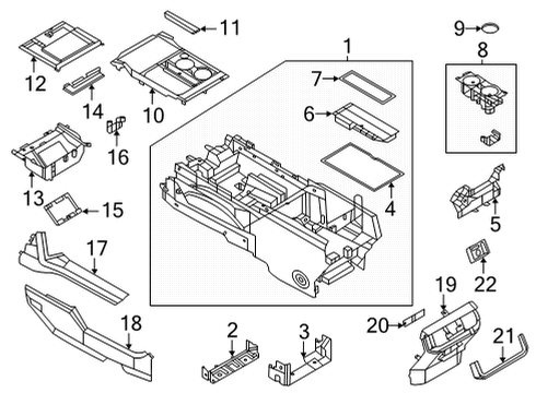 2022 Ford F-150 Front Console Diagram 2