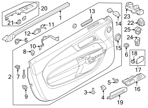2024 Ford Mustang SWITCH - WINDOW CONTROL - DOUB Diagram for PR3Z-14529-EA