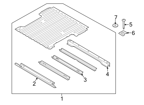 2022 Ford F-150 Lightning Floor & Rails Diagram