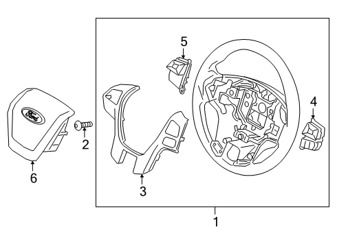 2020 Ford Ranger Steering Column & Wheel, Steering Gear & Linkage Diagram 6