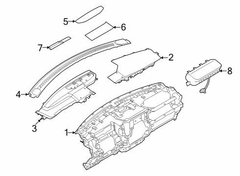 2022 Ford F-150 Lightning Instrument Panel Components Diagram 6