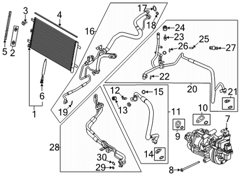 2021 Ford F-150 A/C Condenser, Compressor & Lines Diagram 6