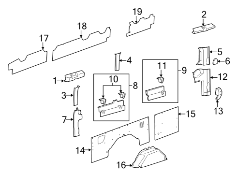2023 Ford E-Transit Interior Trim - Side Panel Diagram 6