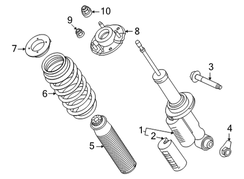 2023 Ford Bronco Struts & Components - Rear Diagram 2