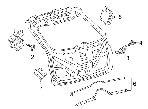 2022 Ford Edge Lock & Hardware Diagram 2