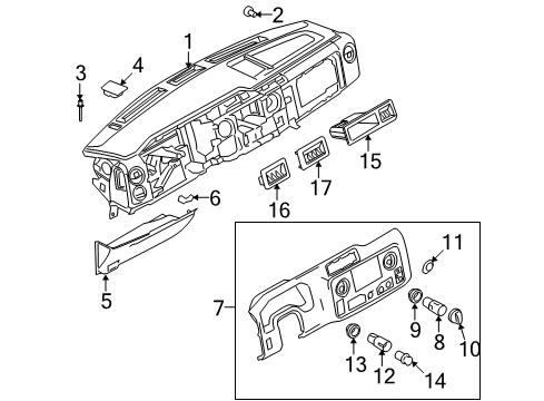 1992 Ford Probe PANEL - INSTRUMENT Diagram for KC2Z-1504320-AB