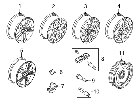 2020 Ford SSV Plug-In Hybrid Wheels & Trim Diagram 4