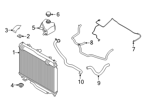 2020 Ford EcoSport Radiator & Components Diagram 2