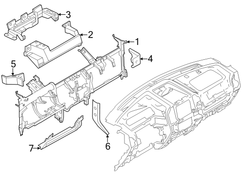 2023 Lincoln Navigator Cluster & Switches, Instrument Panel Diagram 1