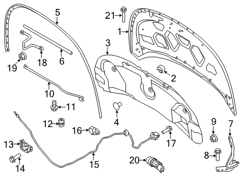 2001 Ford Ranger Alarm/Keyless Lock System Kit Diagram for JU5Z-15604-CN