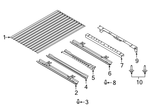 2020 Ford Ranger Pick Up Box - Floor Diagram 2