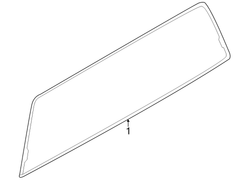 2024 Ford F-250 Super Duty Glass & Hardware - Back Glass Diagram 1