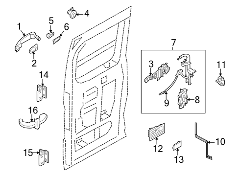 2022 Ford E-Transit Lock & Hardware Diagram 4