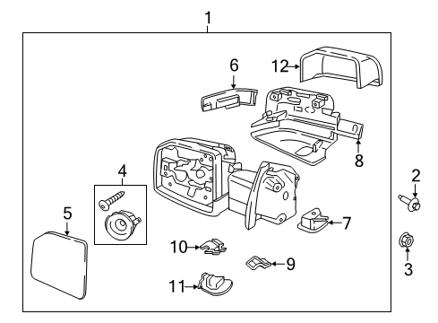2020 Ford F-150 Outside Mirrors Diagram 8