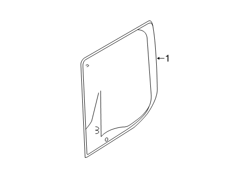 2020 Ford Transit 250 Back Door - Glass & Hardware Diagram 2