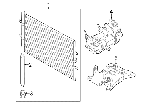 2022 Ford E-Transit A/C Condenser Diagram