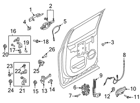2022 Ford F-150 Lock & Hardware Diagram 3