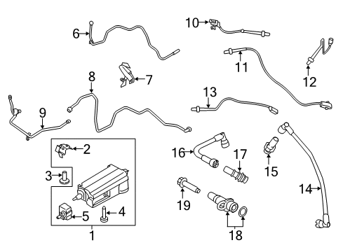 2020 Ford Transit SENSOR - EXHAUST GAS - OXYGEN Diagram for LK4Z-9G444-L
