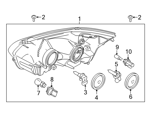 2020 Ford Transit BULB AND SOCKET ASY Diagram for LK3Z-13466-A