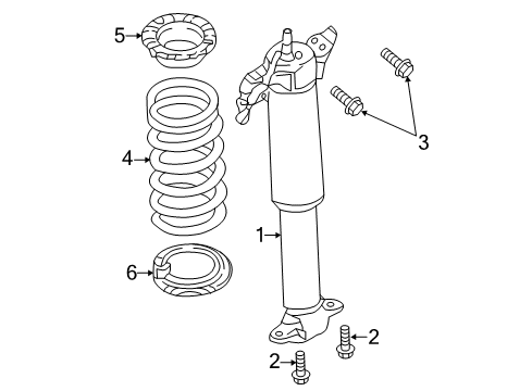 2021 Ford Mustang Shocks & Components - Rear Diagram 1