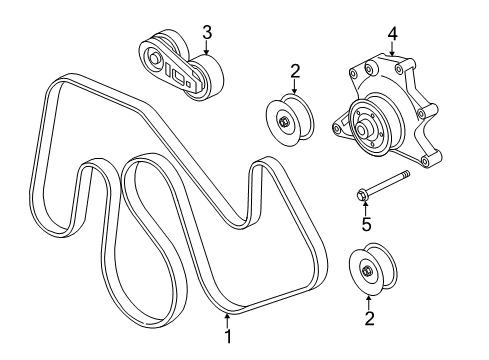 2020 Ford F-350 Super Duty Belts & Pulleys Diagram 3