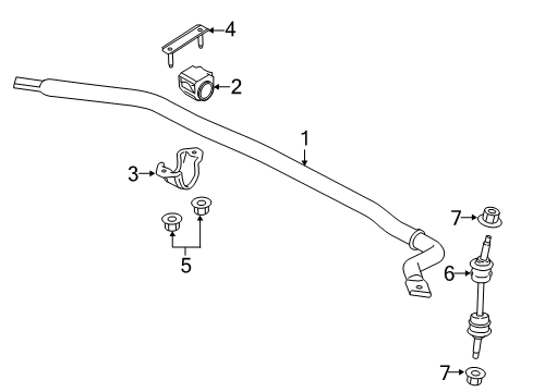 2020 Ford F-150 Stabilizer Bar & Components - Front Diagram 1