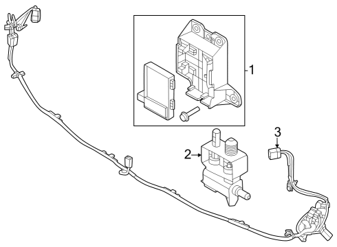 2024 Ford Mustang Electrical Components - Front Bumper Diagram 1